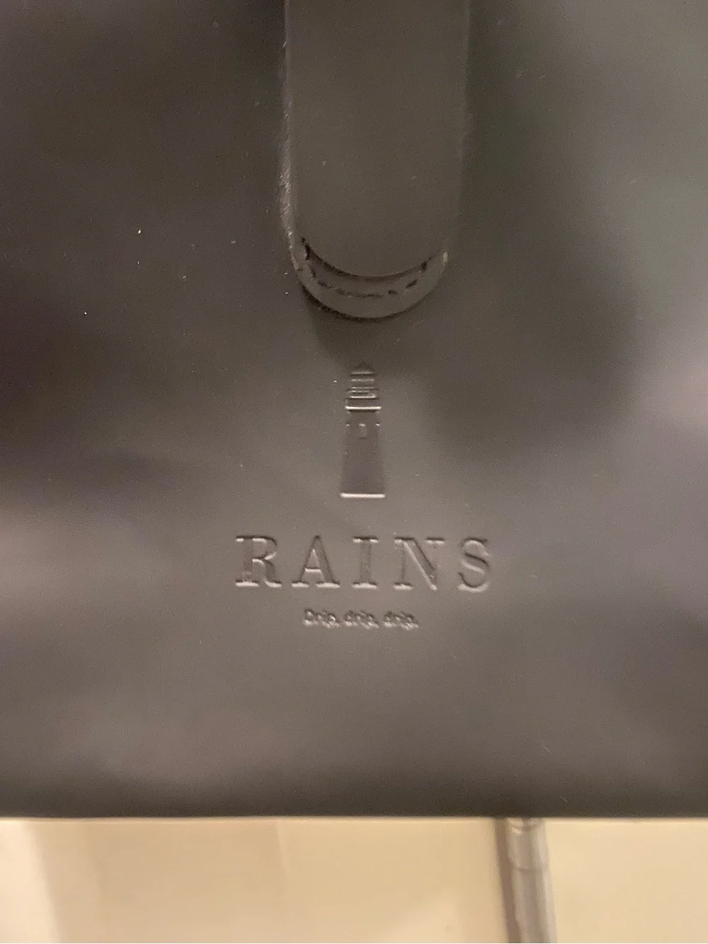 Rains Black Minimal Backpack